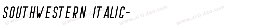 Southwestern Italic字体转换
